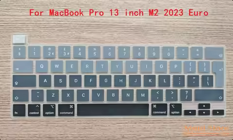 EU English Euro For MacBook Pro 13 inch M2 2023, 2022, 2021 2020 M1 A2338 A2289 A2251 Keyboard Cover