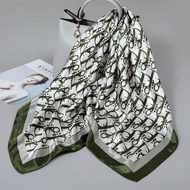 T Classy All-Match Simulation Silk Square Scarf Women 90cm * 90cm Spring Autumn Korean Version Fresh
