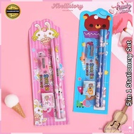 [ABELLISTORY] 5 in 1 Kids Stationary Set School Student Stationary Birthday Gift Present