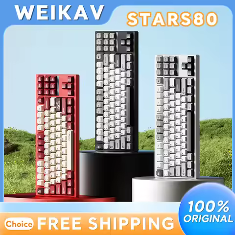 WEIKAV STARS80 Mechanical Keyboard Standard Tri Mode Wireless Bluetooth Aluminum Customizable Bead Q