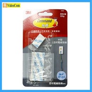 3M - 3M COMMAND 無痕 37301 透明電線掛鉤-中型掛勾-免鑽掛勾 [平行進口]