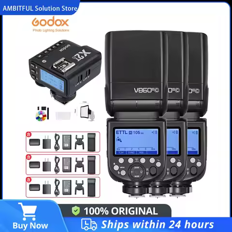Godox 3Kit V860III and X2T Trigger V860III-C V860III-N V860III-S V860III-F TTL Flash Speedlite for C