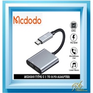 Mcdodo Original 60W PD USB C To Dual Type-C 1 to 2 Splitter Headphone Digital Audio Adapter DAC HIFI