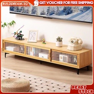 Sliding Door TV Console Drawer TV Cabinet Home Transparent Tea Coffee &amp; Side Table - Scalable (126-210)CM