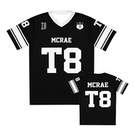 Tate McRAE jerseys for Spring 2026/Summer Men's and Women's T8 McRAE football T-shirts, V-neck plus 