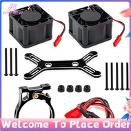 RC Car Upgrade Dual Cooling Fan 4985 1717 Motor Heat Sink Kit for 1/5   6S 8S  KRATON Outcast Black
