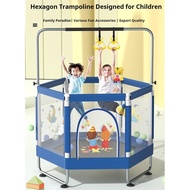 【GraceLife】Children’s Trampoline, Hexagon Trampoline, Kids Bouncer, Jumping Bed, Trampoline for Kids