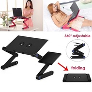 Adjustable Foldable Stand Portable Laptop Notebook Desk Table Bed Tray Dual Fans l