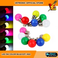 Lampu Raya LED Light Bulb LED PING PONG BULB LAMP CLEAR / WARM WHITE / COLOUR ( E27/B22) BASE