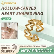 Irregular Women Titanium Steel Ring Geometry Women's Hip Hop Popular cincin titanium anti karat