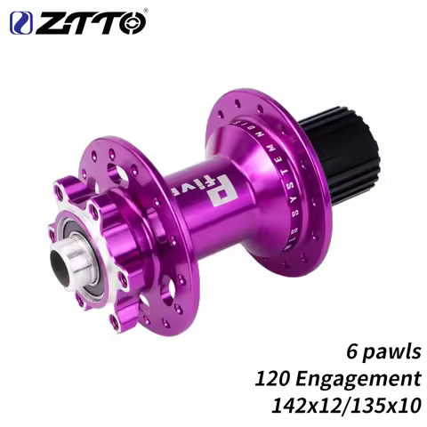 ZTTO P5 MTB Hub 6pawls 120 Engagement Disc Brake HG QR 10x135 32h 36h holes 4 Sealed Bearing 6 Pawls