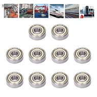 Hilitand 10pcs deep ball bearing 6mm 17mm OD ID double sealed for hardware: