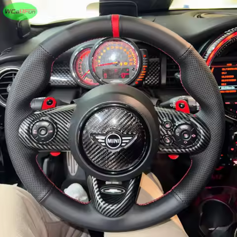 Car Steering Wheel Cover Anti-Slip Leather Braid For Mini (Hatchback/Mini) JCW Clubman JCW Convertib