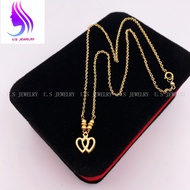 US GOLD 10K HEART NECKLACE