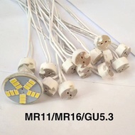 Lamp Holder G5.3/Mr16 Round Terminal For Inserting A Plug-In Bulb Mr16 G4 G5 G6 White Short Strap