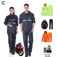 Canel & CO Adult Motorcycle Raincoat Coat Men/Women/Penguin Thick PVC And Nylon Raincoat