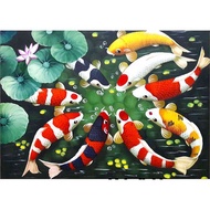 5D diamond painting, Nine fish festival painting