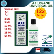 Axe Oil Brand Universal Medicated Oil, 3ml, 5ml, 10ml, 14ml, 28ml, 56ml --&gt; 12 Bottles Pack- By MaxGarden12