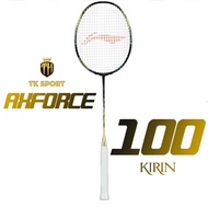 Lining Axforce 100 Kinrin Full Carbon pre-tensioned badminton racket 11kg Max 12kg with free handle 
