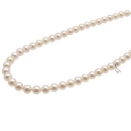 MIKIMOTO 7.4mm-8mm Akoya 珍珠項鍊，配銀飾，品相極佳，貨號 0464（二手）。