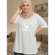 21121 [AIYOU] XL-5XL T shirt Women Plus Size Tshirt Woman Ladies Korean Style Baju Perempuan Couple 