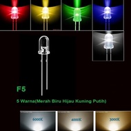 HIJAU MERAH Led 5Mm Straw Hat Hat 5 Colors Red Blue Green Yellow White Ac20 Tkpw737 Original