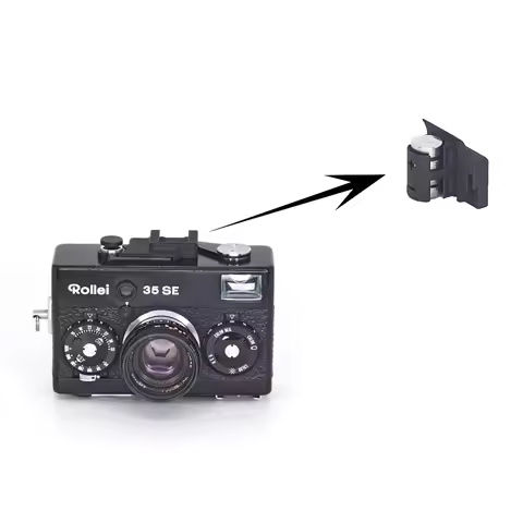 battery converter for Rollei 35se 35te battery compartment door LR44 replaces px27 with cold shoe se