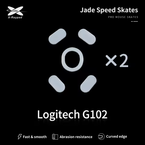 Xraypad Jade Speed Rounded Curved Edges mouse skates for Logitech G102/GPro/G203 – 2 sets Logitech G