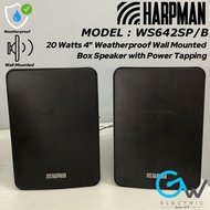 (1pair）Harpman WS642SP/B 4'' 20W Power Tapping Weatherproof Wall Speaker