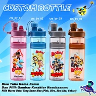 2 in 1 Drinking Bottle Custom Design SUPERHERO LITTLE BOY BOIBOI BOY code crs_by