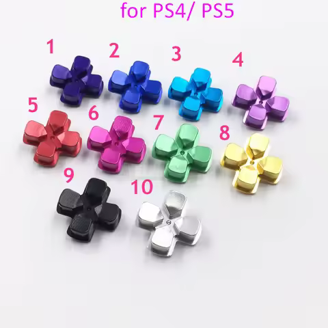 For PS5 Customs Metal Dpad Button Aluminum Direction Button for Sony PS4 Dualshock 4 Controller Cros