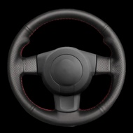 DIY Artificial leather Suede Carbon Fiber Customized Hand-stitched Car Steering Wheel Cover for Seat
