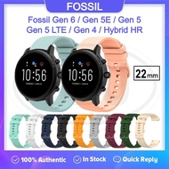 Fossil Gen 6 / Gen 5E / Gen 5 / Gen 5 LTE / Gen 4 / Hybrid HR / Sport Watch Band Strap - 22mm Full Color Buckle