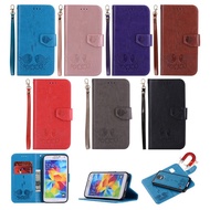 Birds Embossed Leather Detachable Case Flip Magnetic Cover for Samsung Galaxy S5