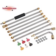 7 Pieces Pressure Washer Extension Wands 10Ft Replacement , Curved Rod 30 or 120 Degree, 6 Pieces  N