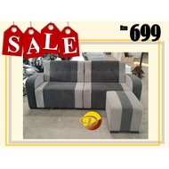𝑯𝑨𝑹𝑮𝑨 𝑻𝑬𝑹𝑴𝑼𝑹𝑨𝑯 SOFA KAIN Bentuk L 𝐅𝐀𝐁𝐑𝐈𝐂 𝐒𝐎𝐅𝐀 2+2+STOOL (L-SHAPE SOFA) DIY SOFA LOCATE [DB 2152 B GR