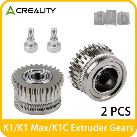 For Creality K1C Upgrade Extruder Gears 2pcs Motor K1 Max Extruder Gears Kit Nickel Plated Hardened 