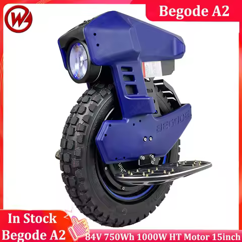 Original Newest Begode A2 Electric Unicycle 84V 750Wh Upgrade Aluminum Alloy Battery Case 1000W Moto