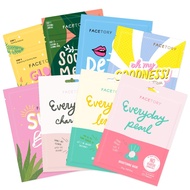 FACETORY Oily Skin Type Sheet Mask Collection - Soft and Form-Fitting Facial Masks, For Oily, Acne-P