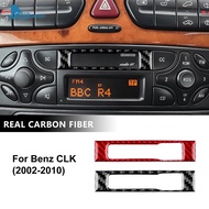 AIRSPEED Carbon Fiber For Mercedes Benz CLK 2002-2010 Car Audio 10 CD Player Panel Trim Interior Acc