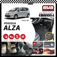 Perodua Alza EMANON-J Premium Car Mat Car Carpet (EVA) Black