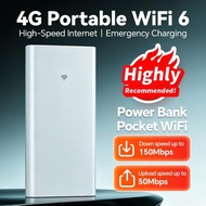 Pocket WiFi 4G WiFi 6 10000mAh Power Bank | Internet & Charging 2-in-1