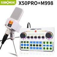 [Sale]E X50pro soundcard +M998 mic Complete Package Audio USB External Mixer Bluetooth Sound Card live for Streaming Media Fast Delivery