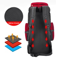 80L Camping Backpack Large Travel Hiking Trekking Mountaineering Climbing Shoulder Pack Waterproof T