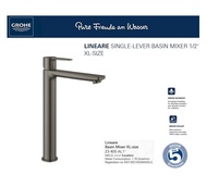 GROHE LINEAR Single Lever Basin Mixer Tap -XL Size (Hard Graphite)