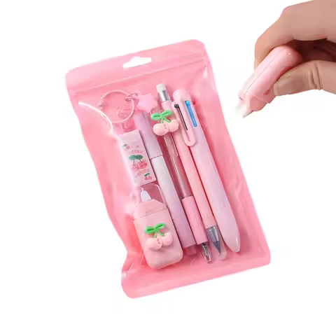 Fruit Paradise 7-Piece Stationery Set Student Rewards Gift Learning Supplies Pencil Case Eraser Rule