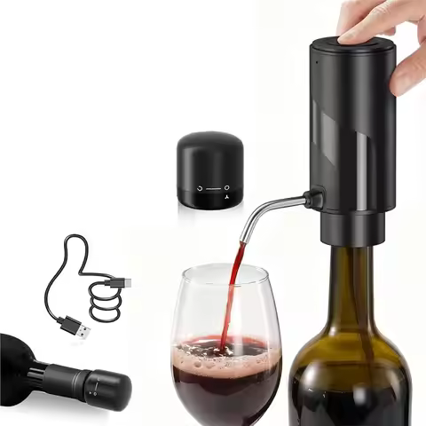 AC39-Touchless Electric Bottle Pump Dispenser USB Rechargeable Beverage Pourer For Whisky, Alcoholic