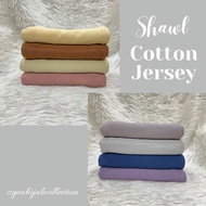 Shawl Cotton Jersey | Shawl Jersey | Shawl Lembut Senang Bentuk