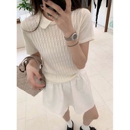 [Sonder Franchise Stall] Twist Fake Two-Piece Knit Top * 2 Colors