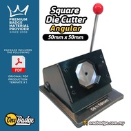 Angular Square Die Cutter- 50mm x 50mm | 2" x 2" Square Angular Die Cutter | Onebadge